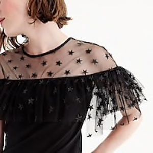 J Crew Starry Tulle Top